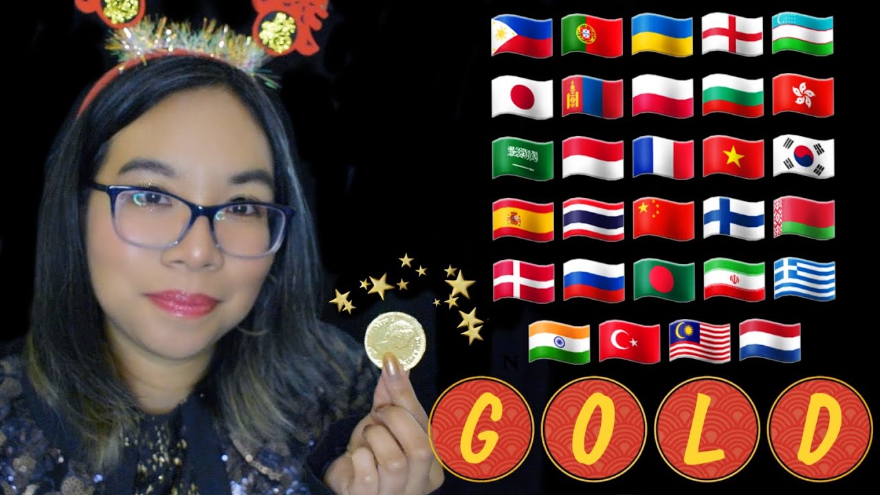 ASMR GOLD IN DIFFERENT LANGUAGES (Stuttering, Mouth Sounds, Tapping, FAST Whispering) 💛🎖️