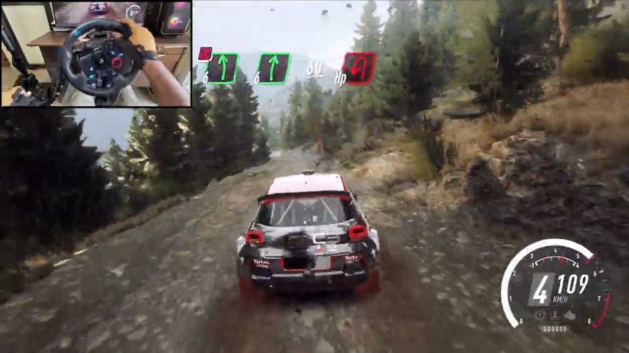Dirt Rally 2.0 - Citroen C3 R5| Ampelonas Ormi wet | G29 + H-Shifter + MOZA HBP
