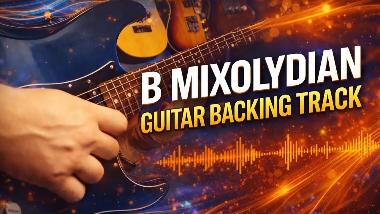 B Mixolydian Guitar Backing Track | Funky Blues Jam in B Mixolydian (Practice & Improvisation)