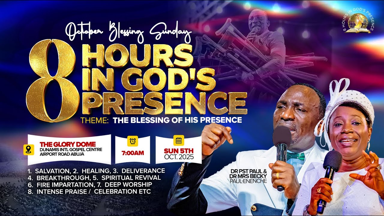 THE BLESSING OF HIS PRESENCE|OCTOBER2025BLESSING SUNDAY SERVICE|8 HOURS IN GOD'S PRESENCE|05-10-2025
