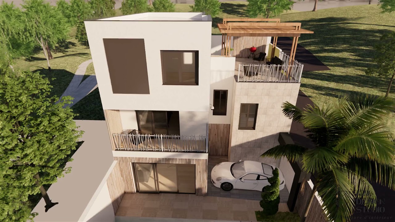 #3D #Design #Sketchup Conception Villa 200 m&sup2;