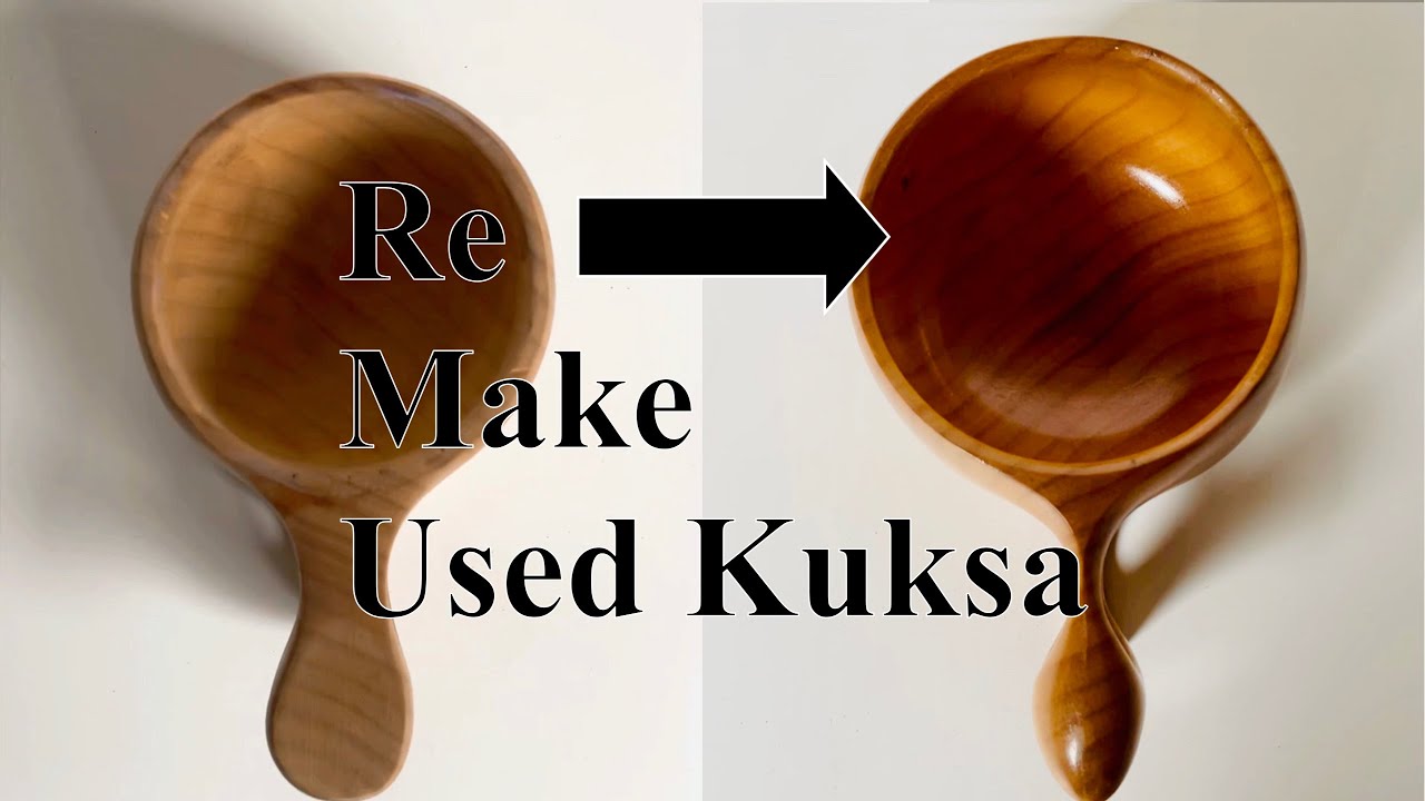 【woodturning】Remake of used Kuksa.【木工旋盤】ご使用中のククサのリメイクのご依頼です。
