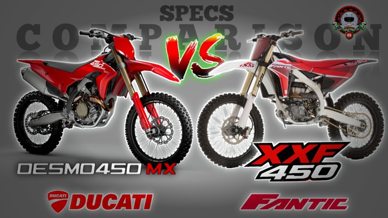 DUCATI DESMO450 MX vs FANTIC XXF 450 SPECS COMPARISON
