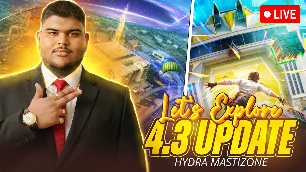 🇮🇳 BGMI NEW UPDATE 4.3 LIVE 😱 | 8th ANNIVERSARY MODE IS HERE   | HYDRA MASTIZONE
