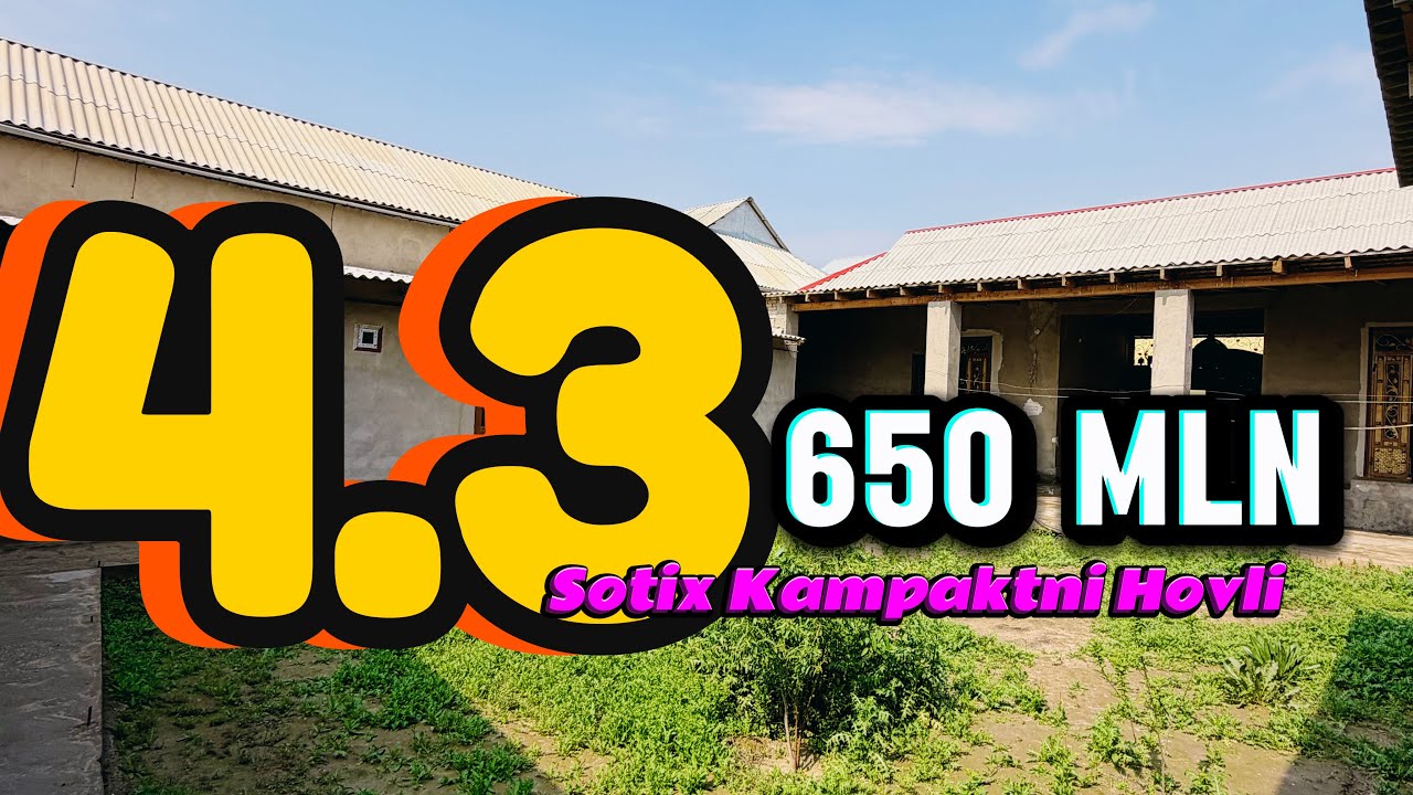 4.3 sotix Hovli 650 mln sum 🙋🏻‍♂️(98)-577-77-88 ☎️996760517