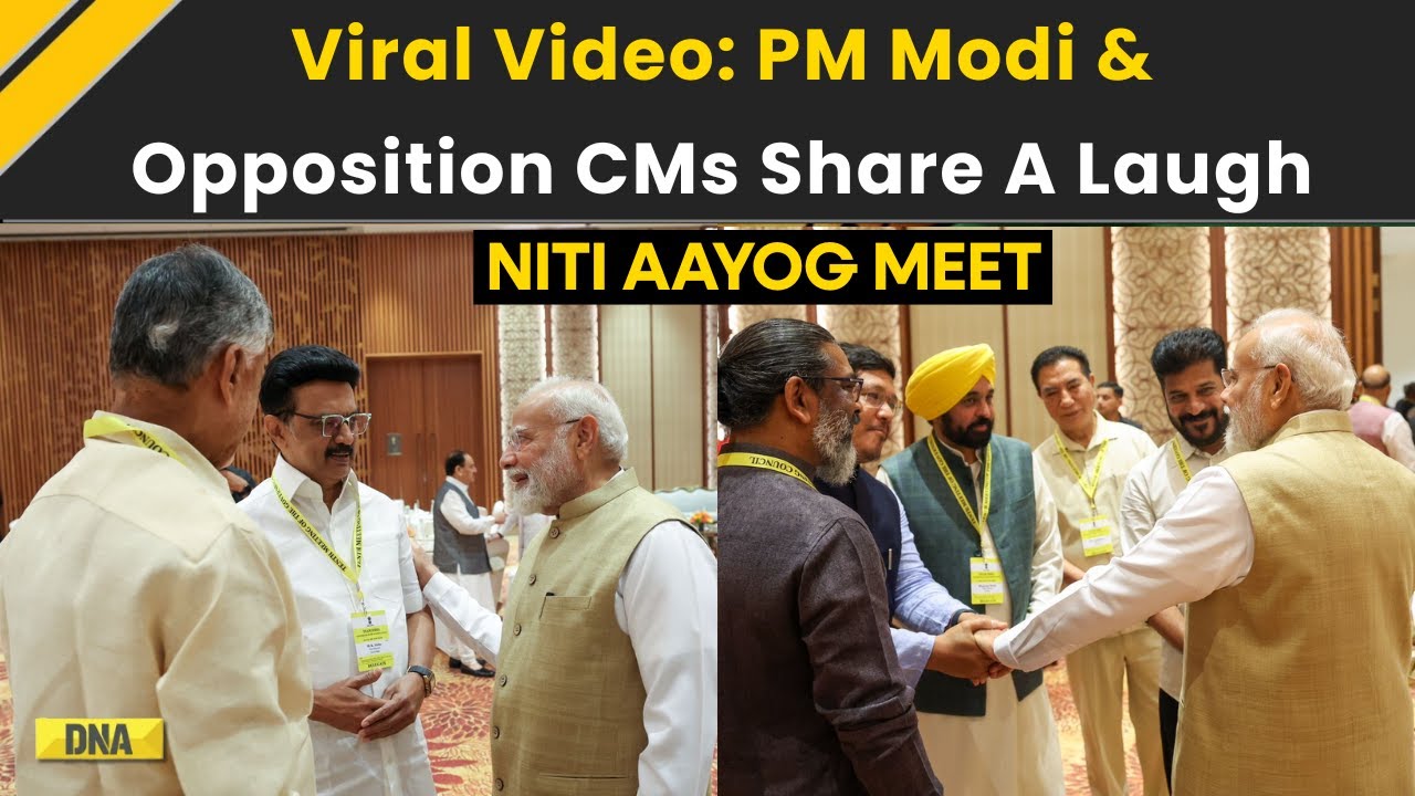 Niti Aayog Meeting: PM Modi Shares Light Moment With Opposition CMs | PM Modi In NITI Aayog Meeting