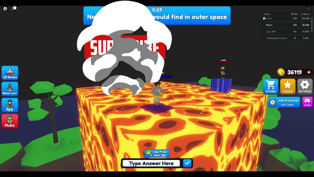 Roblox Type or Die - Two Rounds (Longest Answers)