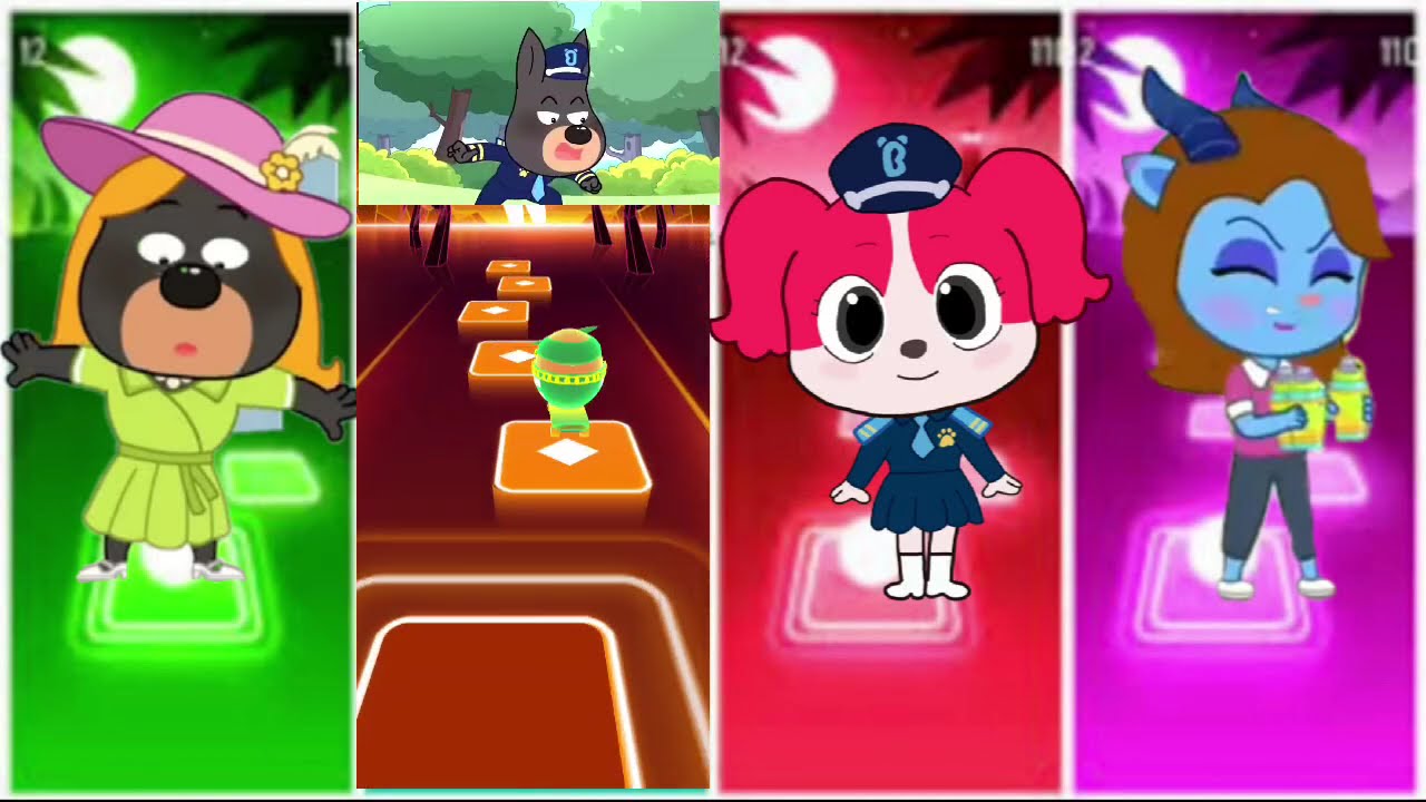 Sheriff Labrador 🆚Police Officer 🆚 Sheriff Papillon 🆚 Sheriff Labrador 🎶 Tiles Hop EDM Rush