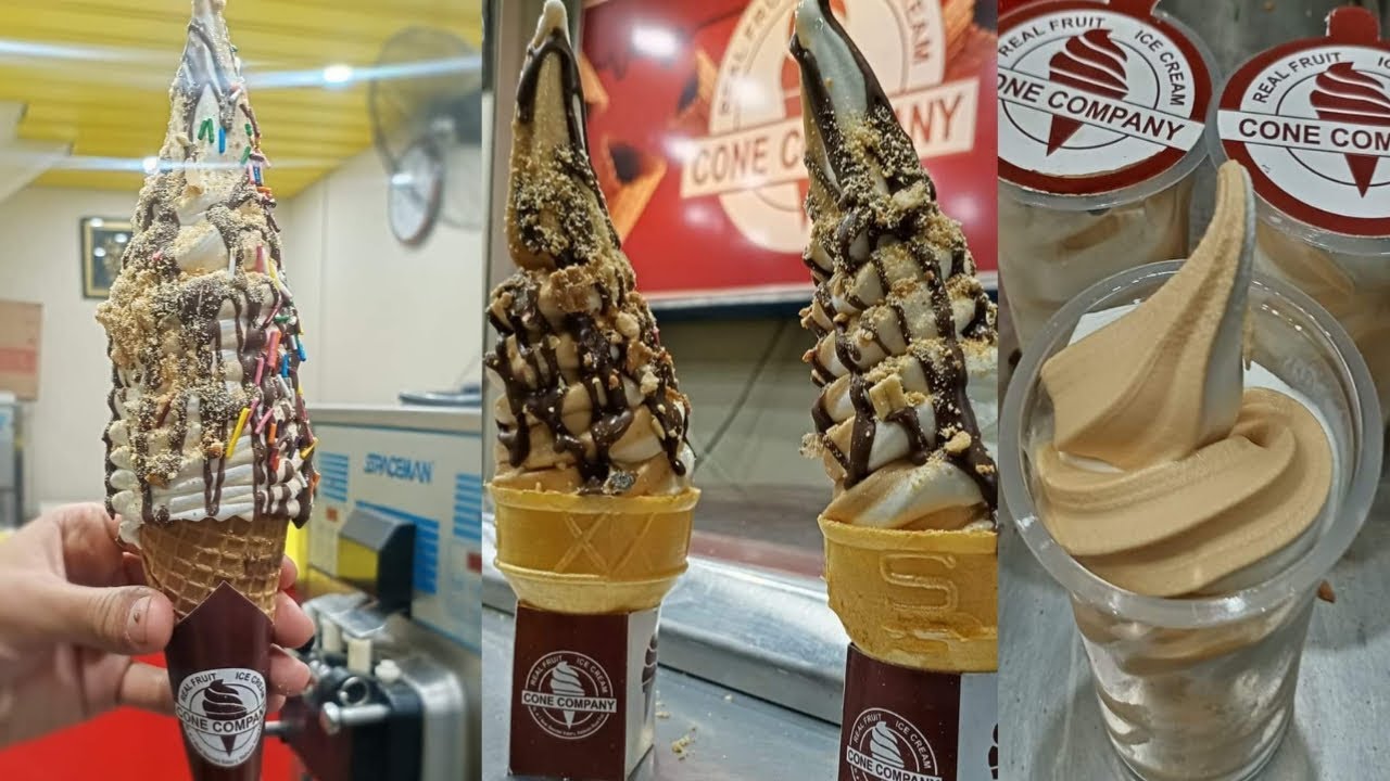 Special '' cone company'' ice-cream in Faisalabad | Street food ice-cream | Pakistani street food