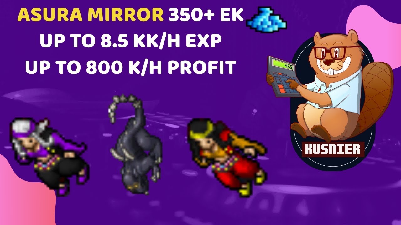 Asura Mirror | 5.8 kk/h raw | 350+ Knight | Tibia Hunting Guide