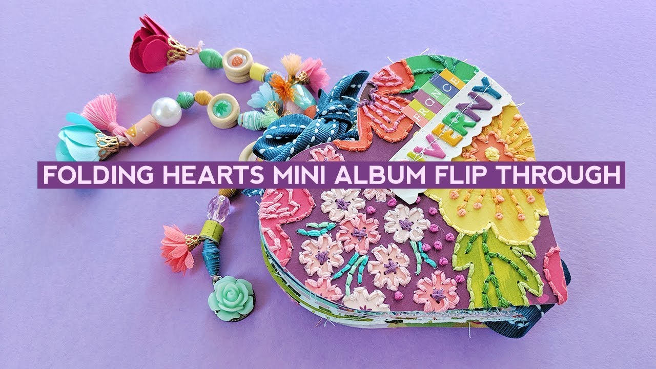 Folding Hearts Mini Album Flip Through
