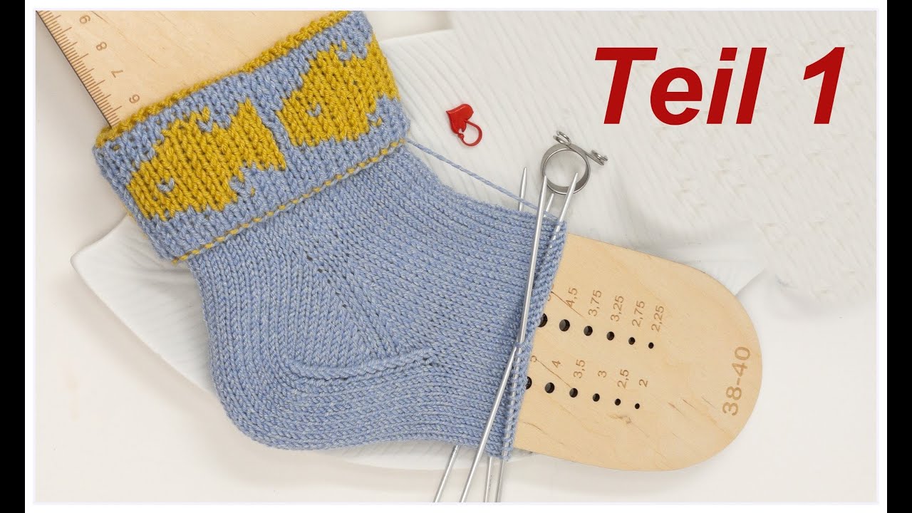 Fisch-Socken Double-Face stricken - Teil 1