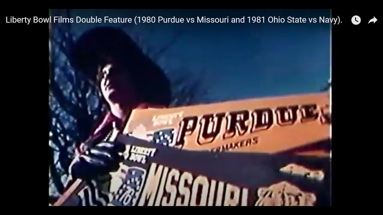 Vintage Liberty Bowl Films Double Feature (1980 Purdue vs Missouri and 1981 Ohio State vs Navy).