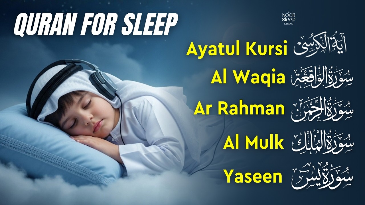 Relaxing Quran Recitation in Pure Voice | Fatiha, Ayatul Kursi, Mulk, Yasin, Ar Rahman