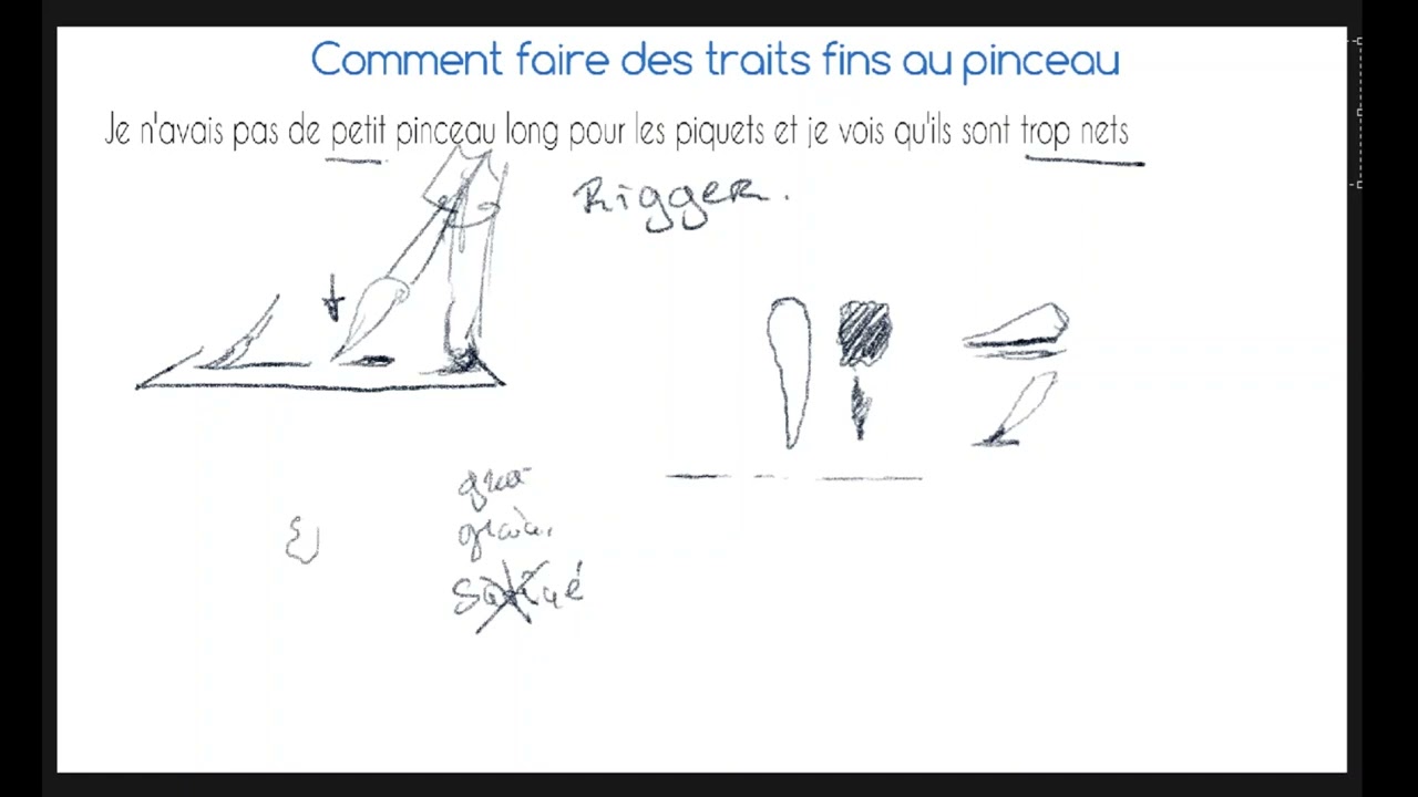 Comment faire des traits fins au pinceau