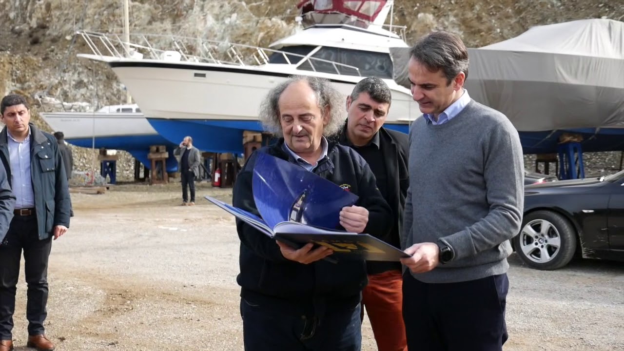 Ο Κυριάκος Μητσοτάκης στην Βόρεια Εύβοια
