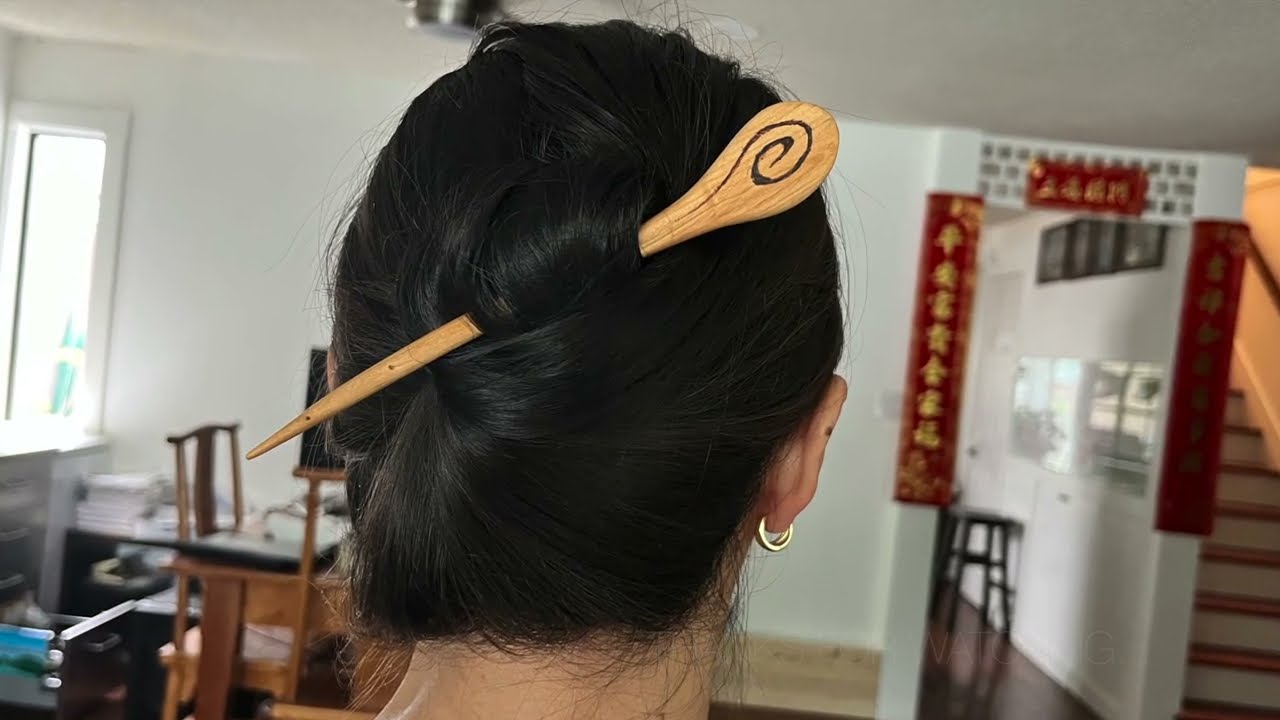 a handmade hairpin