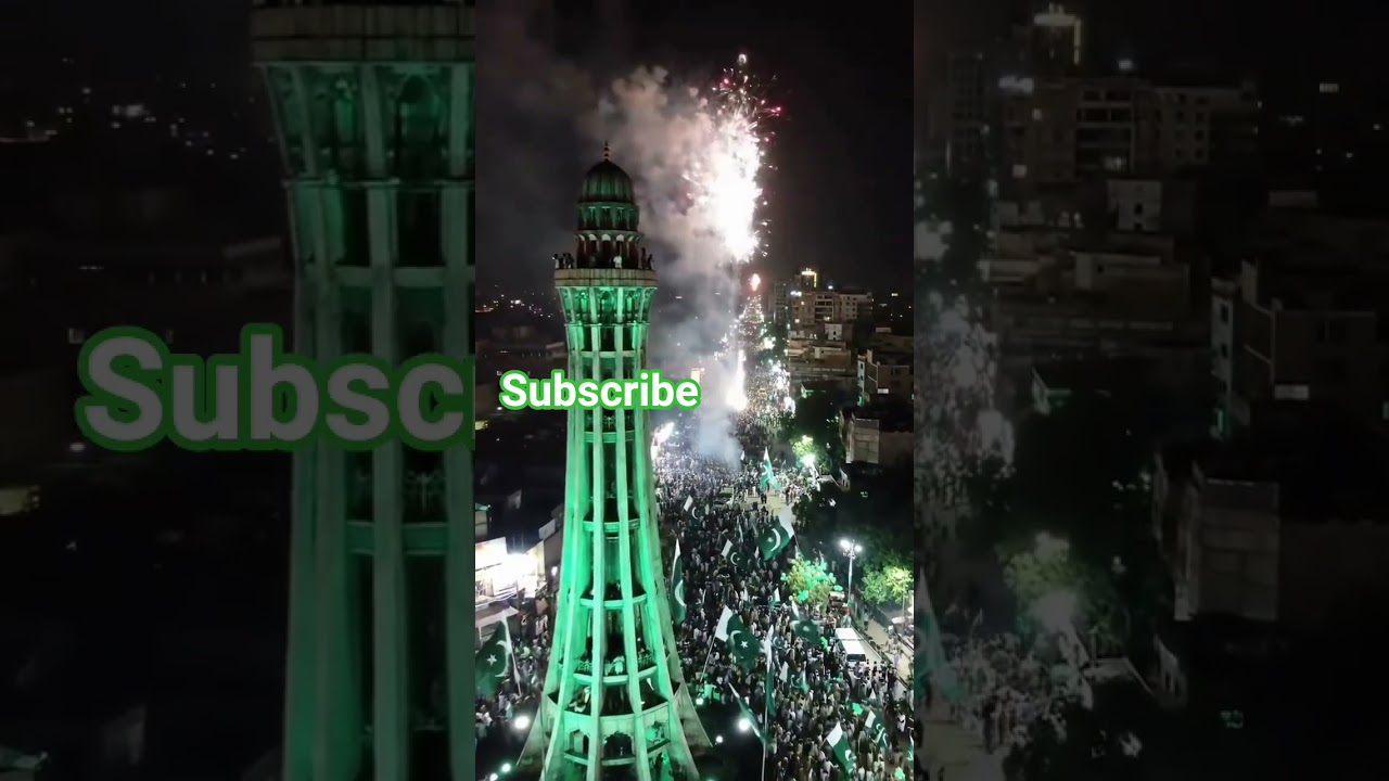 ✨ 14 August Pakistan Independence Day 🇵🇰 | Fireworks, Minar-e-Pakistan & Street Celebrations 🎇