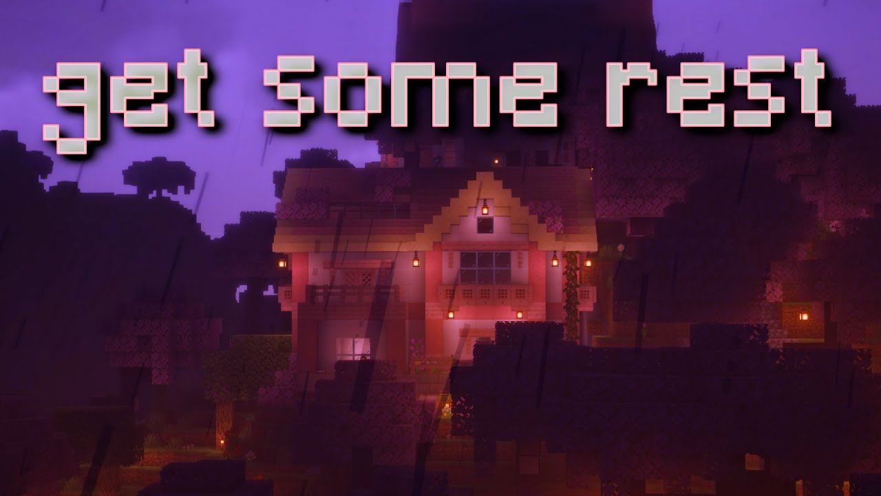 slow down, take a deep breath • minecraft sleep rain ambience