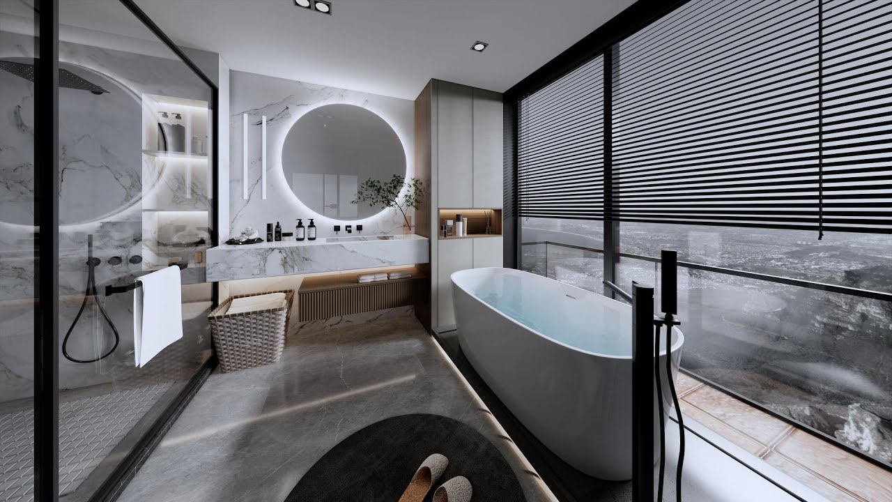 Sketchup Enscape 3.0 bathroom space rendering detailed tutorial, you can learn in half a day.