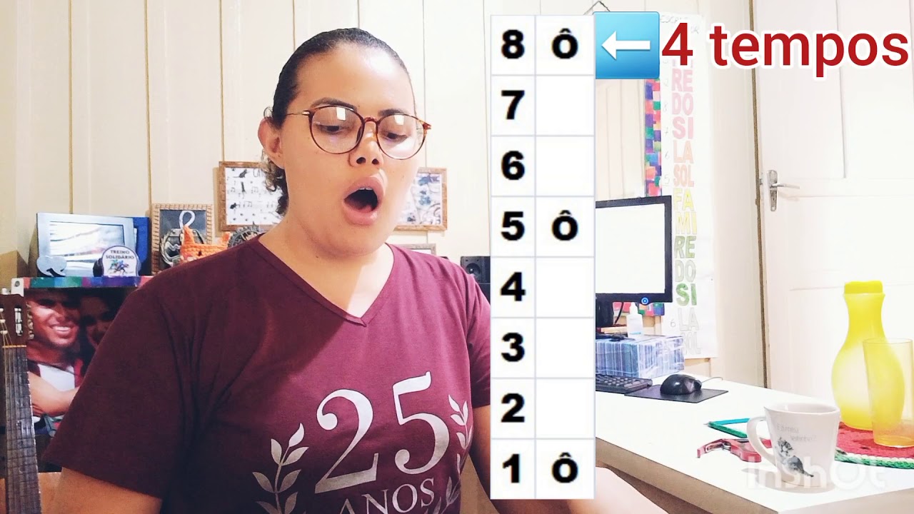 Exercício para afinação, sustentação de notas agudas, tempo e abertura da boca