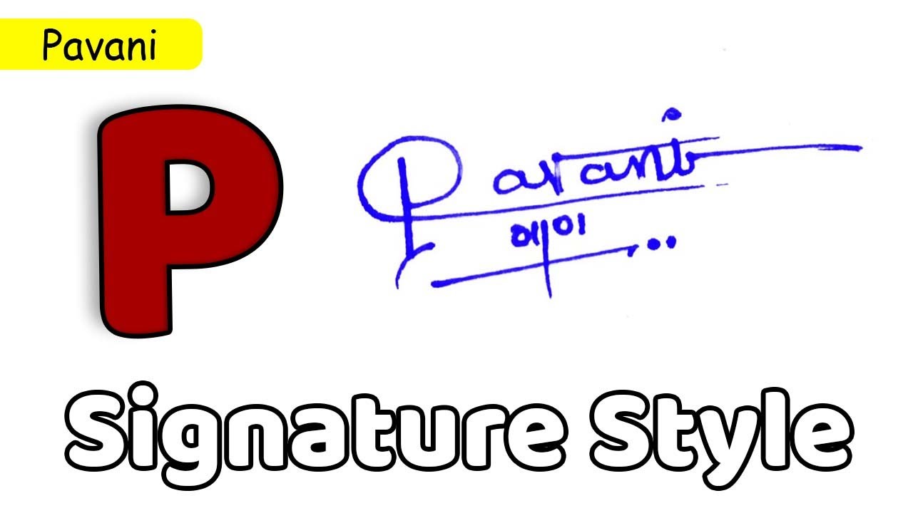 ✅ Pavani Name Signature Style | P Signature Style | Signature Style of My Name Pavani