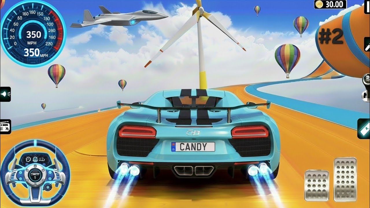 Super Crazy Mega Car Ramp | GT Car Stunt Racing | Extreme Car Stunt | Super Car Drive 3d | Gameplay 