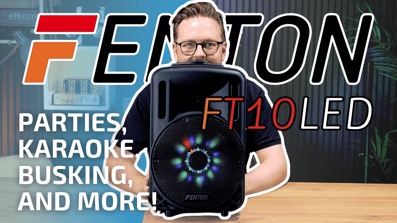 Testing the Fenton FT10LED - A Portable Karaoke PA System with Bluetooth and Wireless Microphone