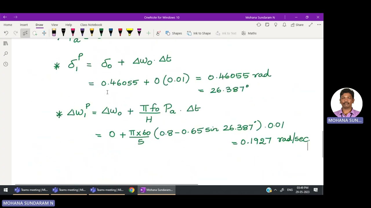 Swing Equation Problem using Modified Euler's Method