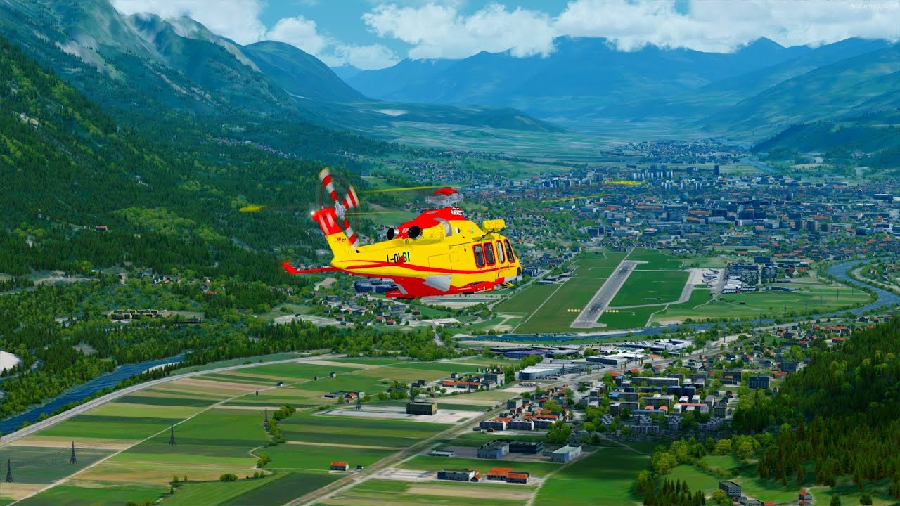 [PREPAR3Dv4.5] LOWI Innsbruck Flight AW139 2.1 - rescue operation in the mountains