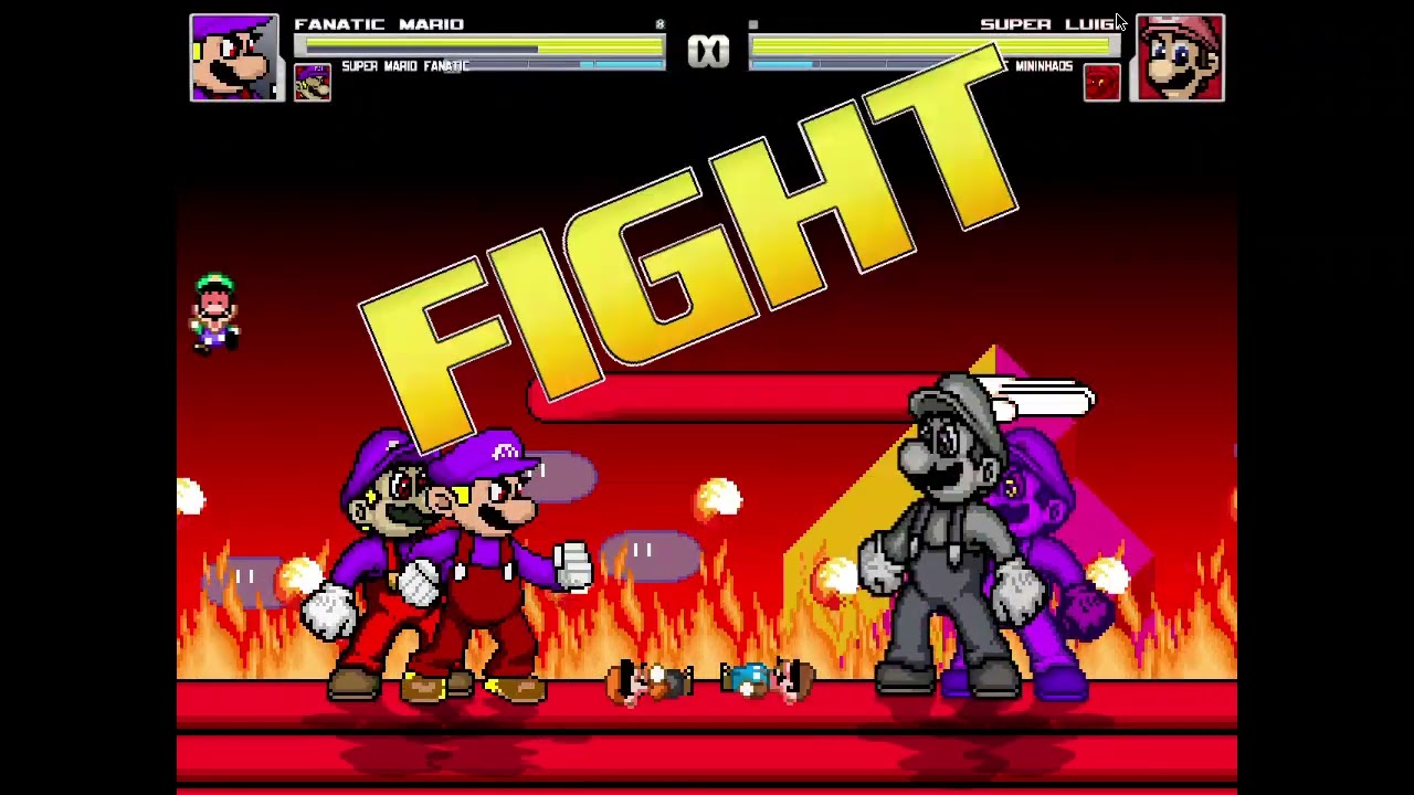 MUGEN Survival #213: SSB Fanatic Mario(eu) e Super Mario Fanatic
