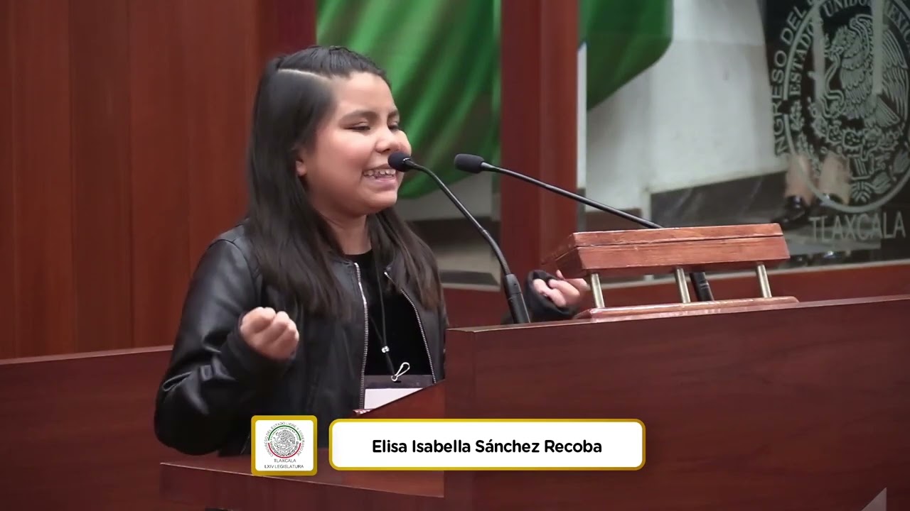 Elisa Isabella Sánchez Recoba XIV Parlamento Infantil Tlaxcala 2023