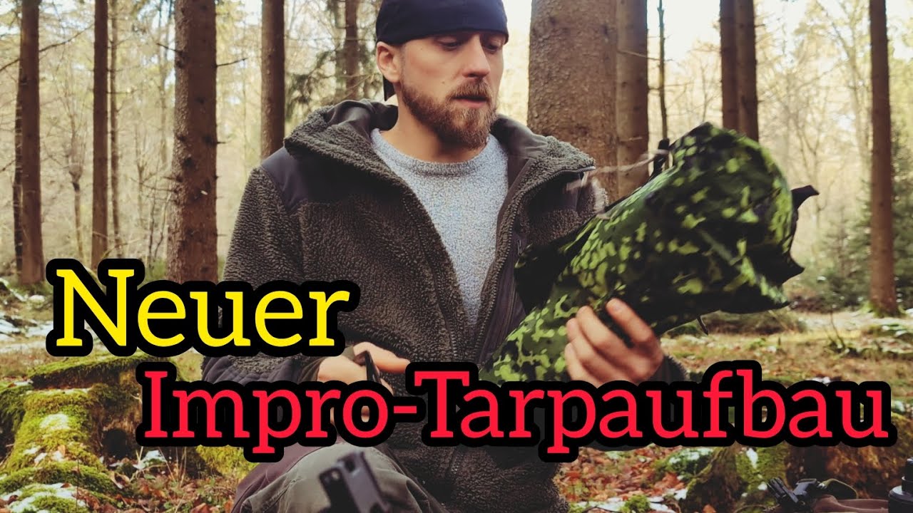 Improvisierter Tarpaufbau ohne Paracord⛺