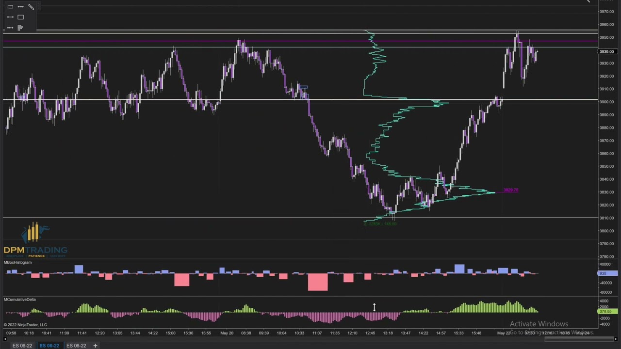 Volume Profile and Price Action for Pre Market Prep |  May 23 2022