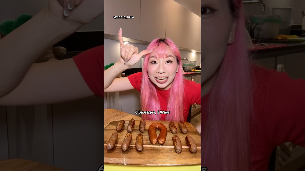 Какая колбаса вам нравится больше всего? 🌭 #6способов #foodchallenge #сосиски #готовьсо мной #yinrun