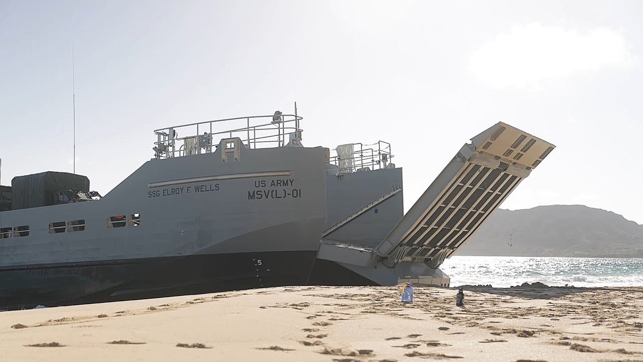 US Army&rsquo;s New MSV(L) Landing Craft in Action 🌊🔥 | Beach Assault Logistics Test