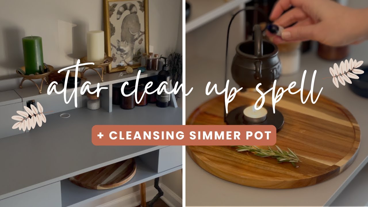 Minimalist altar cleansing, blessing ritual, and simmer pot for motivation ✨
