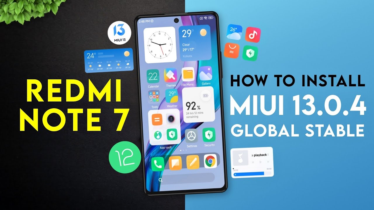 How to Install MIUI 13.0.4 Global Stable for Redmi Note 7 | Android 12 Update on Redmi Note 7