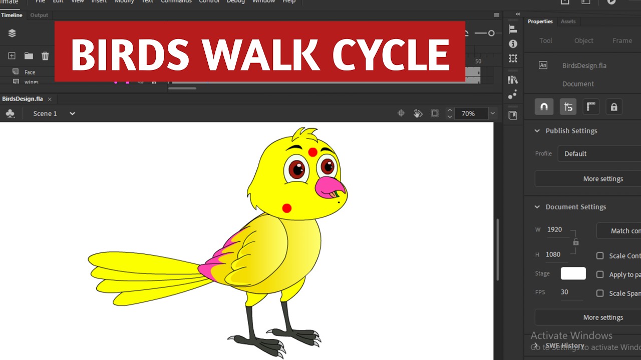Walk Cycle | 2D बर्ड एनीमेशन विडियो कैसे बनाते है सीखे | Complete course 2026 | Cartoon animation