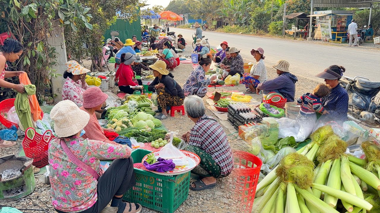 សកម្មភាពលក់ដូរពេលព្រឹកនៅផ្សារអូរប្រាសាទ
