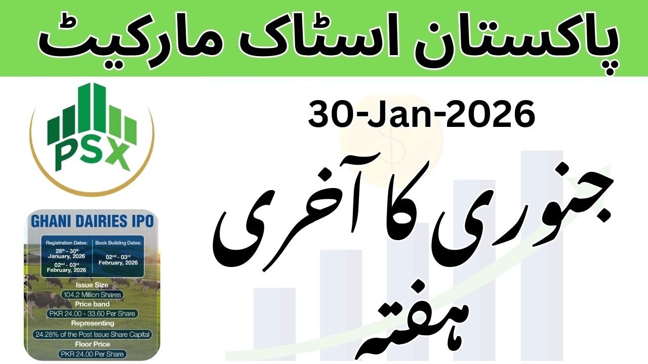 PSX Weekly Market Summary 26–30 Jan 2026 | Stocks Performance Rollover Week & Ghani Dairy IPO Update