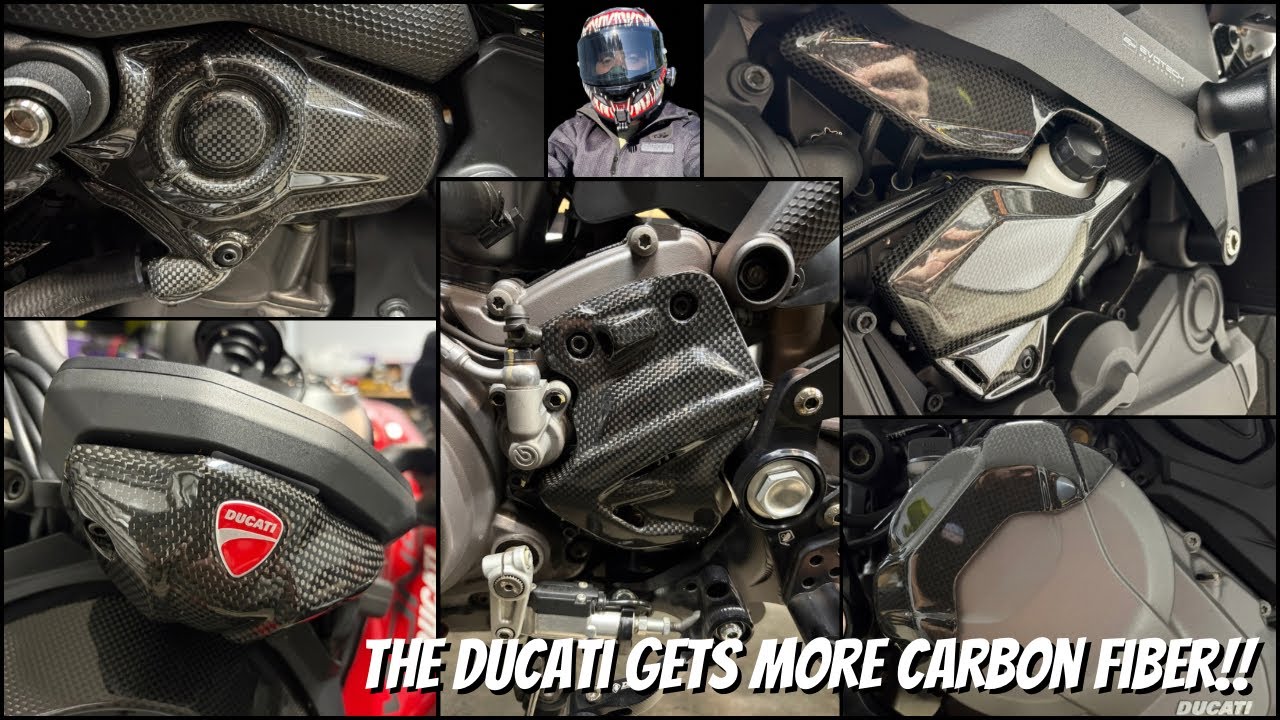 Ducati Monster 937 - Carbon Fiber Parts Installed