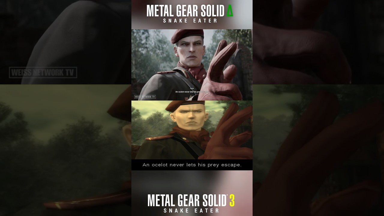 OCELOT MEETS SNAKE FOR THE FIRST TIME Cutscene Comparison - MGS DELTA VS. MGS3