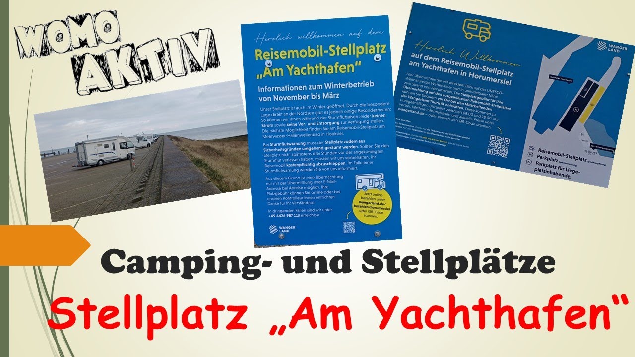 Stellplatz am Yachthaven Horumersiel #camper #camping #wohnmobil #stellplatz #womoaktiv