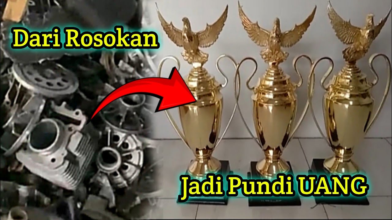 Pembuatan Trophy /Piala Dari Barang Bekas