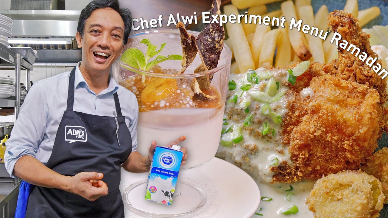 Menu Ramadan Alwi's Food - Panna Cotta Pengat Pisang & Chicken Maryland! #DLBerkatRamadanDanSusu