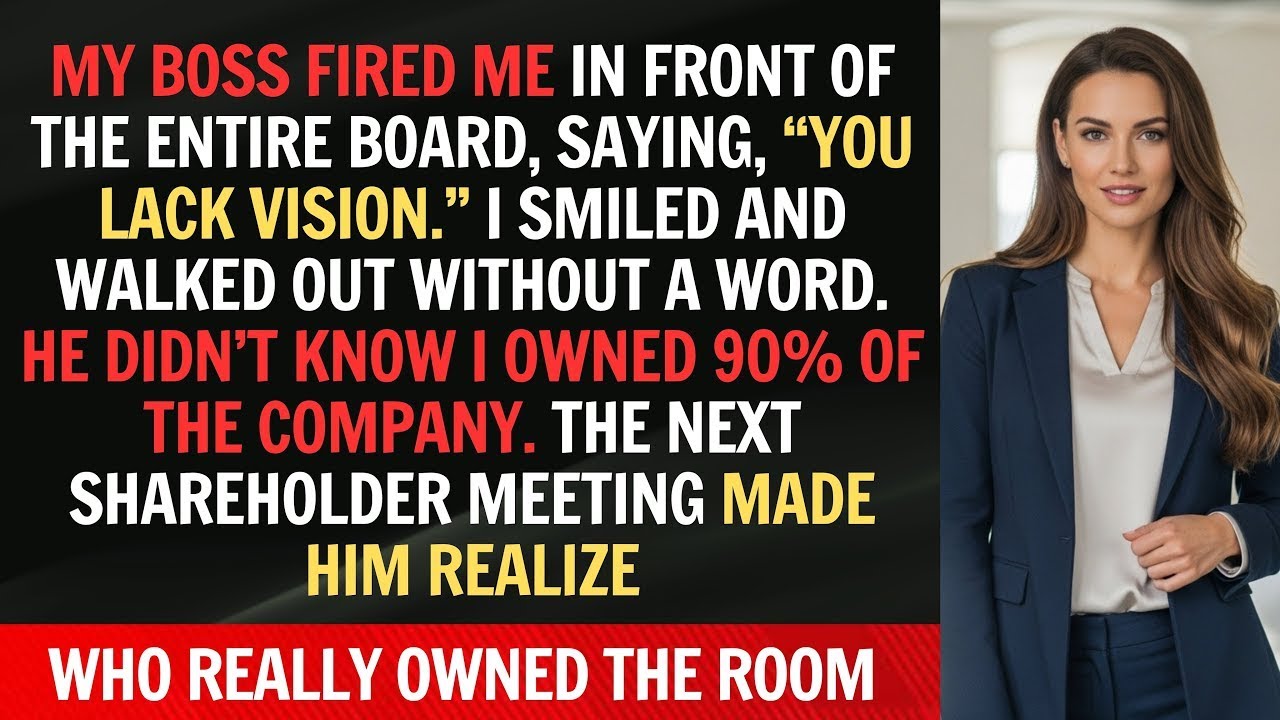 He Fired Me For Being ‘Useless’ He Had No Idea I Owned 90% Of The Company Stock...