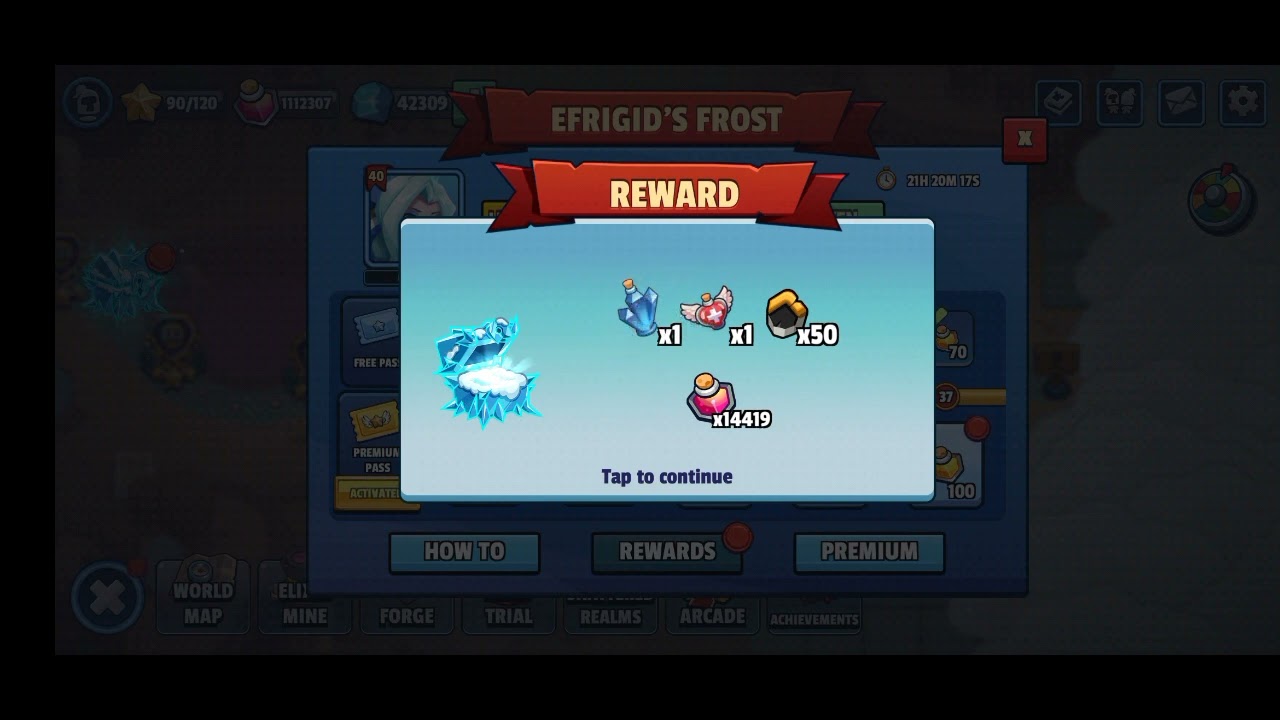 Realm defense Hero chronicles rewards Efrigid