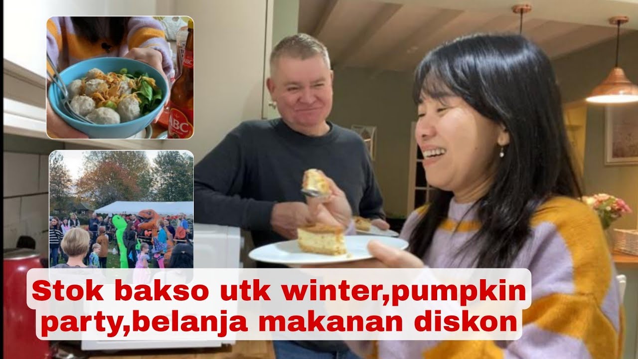 Stok bakso untuk winter | pumpkin party di park | belanja makanan diskon