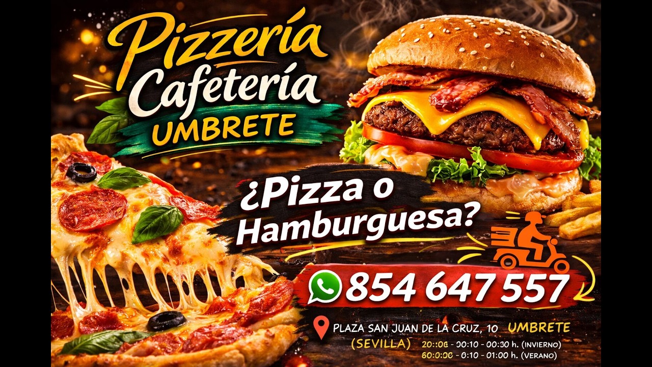 ¿Todavía no conoces Pizzería Cafetería Umbrete? 🍕☕